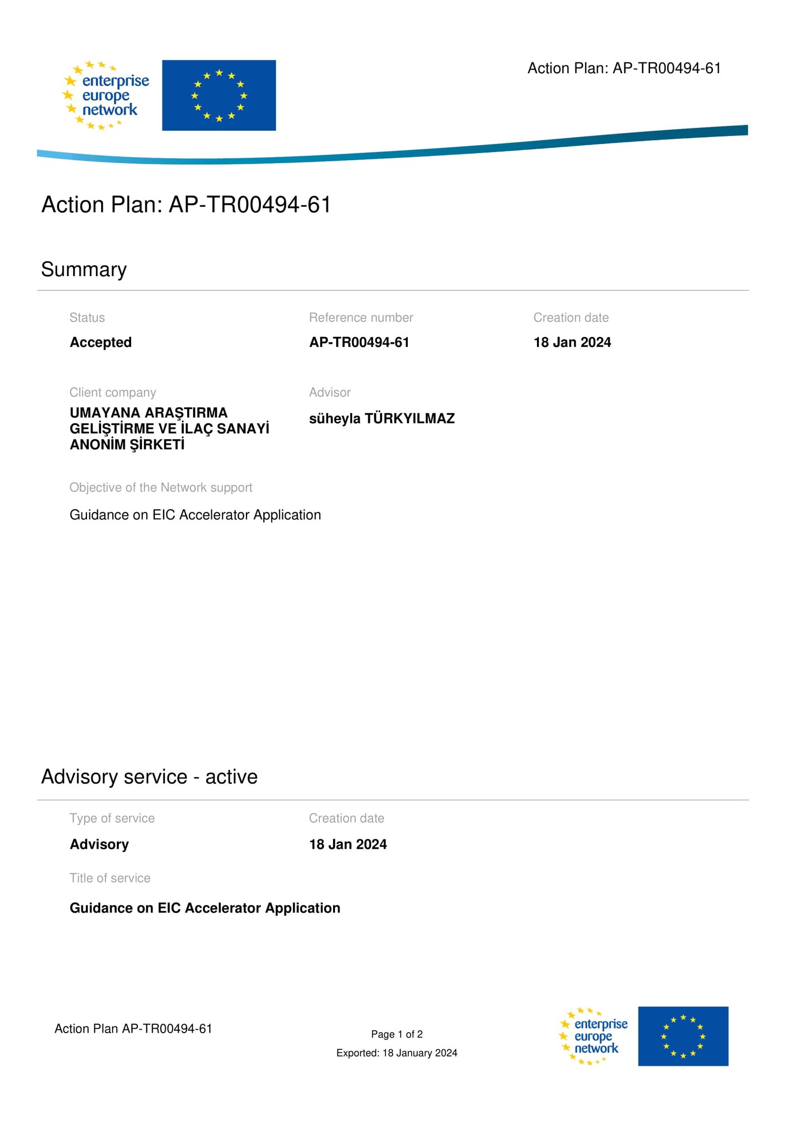 EEN Action Plan