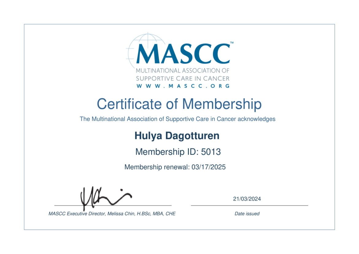 MASCC Certificate